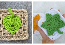 Leaf Granny Square Block Crochet Patterns