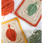 Leaf Granny Square Free Crochet Pattern