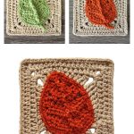 Leaf Square Free Crochet Pattern and Video Tutorial