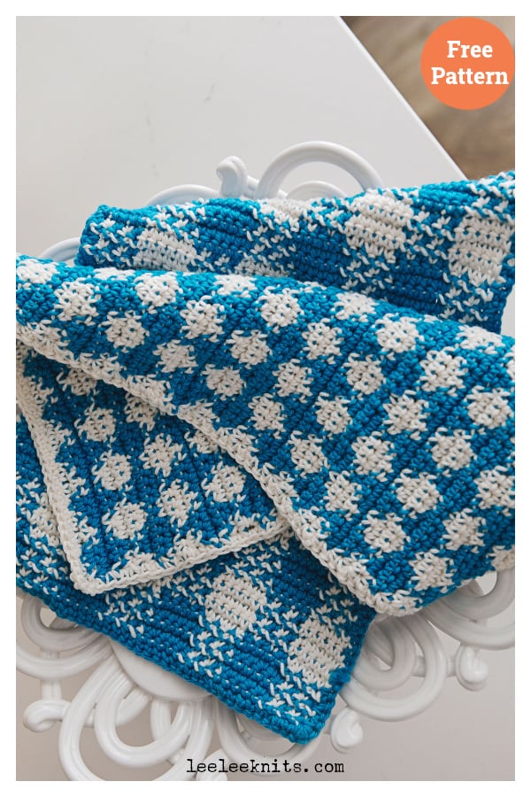 Modern Country Kitchen Towels Free Crochet Pattern