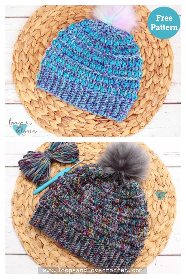 Northern Longridge Beanie Free Crochet Pattern 