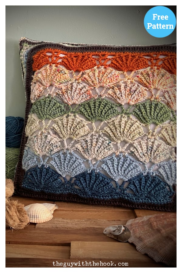 Shell Collector Cushion Free Crochet Pattern 