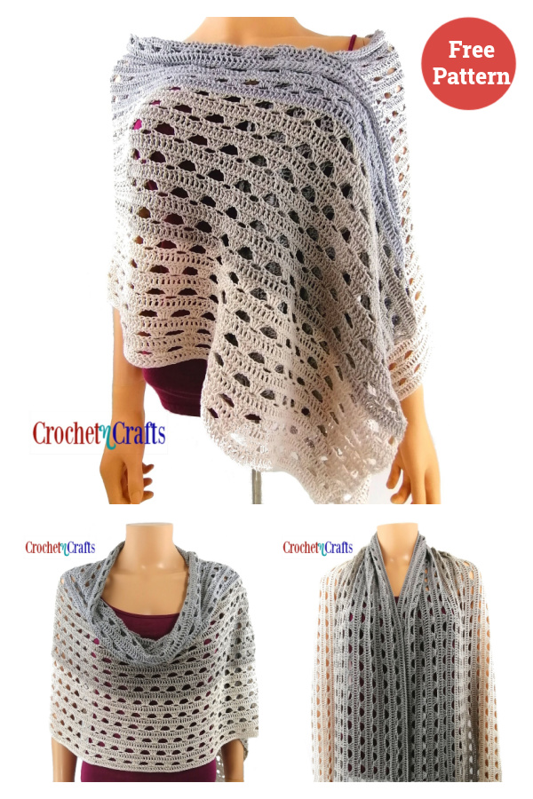 Simple Lace Summer Wrap Free Crochet Pattern