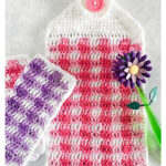 Spring Gingham Hand Towel Free Crochet Pattern