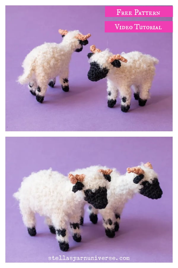 Valais Blacknose Sheep Free Crochet Pattern and Video Tutorial