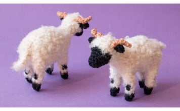 Valais Blacknose Sheep Free Crochet Pattern and Video Tutorial