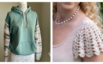 Add Crochet Sleeves to Fabric Clothes Free Patterns