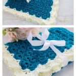 Antique Charm Scallop Lace Edge Blanket Crochet Pattern