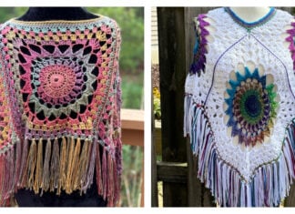 Celestial Sol Poncho Free Crochet Pattern