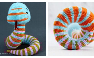 Curvy Striped Snake Amigurumi Free Crochet Pattern