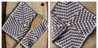 Mosaic Starburst Washcloth Free Crochet Pattern and Video Tutorial