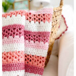 Raspberry Lattice Blanket Free Crochet Pattern