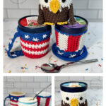 Americana Ice Cream Cozies Free Crochet Pattern