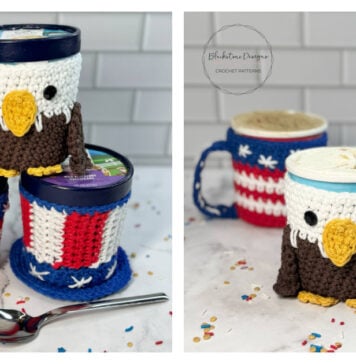 Americana Ice Cream Cozies Free Crochet Pattern