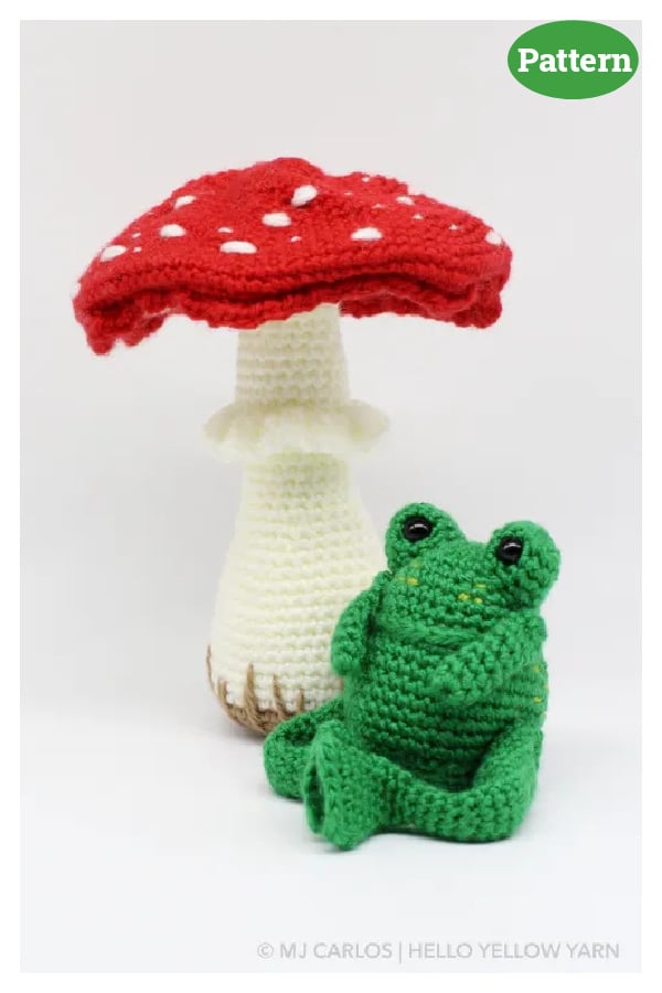 Forrest the Frog and Mushroom Crochet Pattern