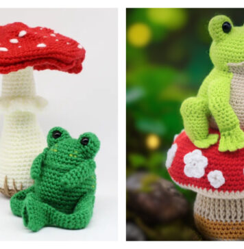 Frog and Mushroom Amigurumi Crochet Patterns