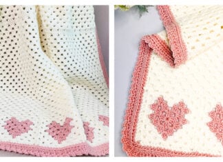 Granny's Sweetheart Baby Blanket Free Crochet Pattern and Video Tutorial