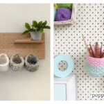 Mini Peg Board Basket Free Crochet Pattern