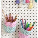 Pegboard Baskets Free Crochet Pattern