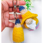 Pencil Gnome Keychain Free Crochet Pattern
