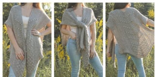 Reverie Ruana Wrap Free Crochet Pattern