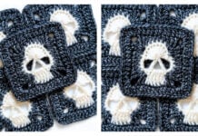 Solid Skull Granny Square Free Crochet Pattern