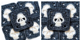 Solid Skull Granny Square Free Crochet Pattern