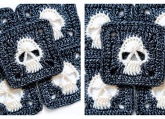 Solid Skull Granny Square Free Crochet Pattern