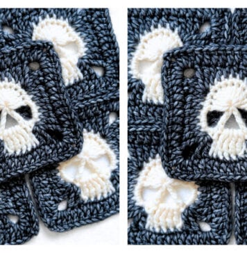 Solid Skull Granny Square Free Crochet Pattern