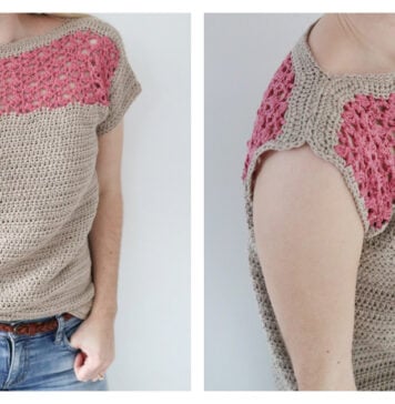 Summer Haze Tee Free Crochet Pattern and Video Tutorial