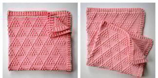 Treble Triangles Baby Blanket Free Crochet Pattern