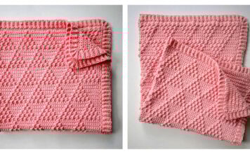 Treble Triangles Baby Blanket Free Crochet Pattern