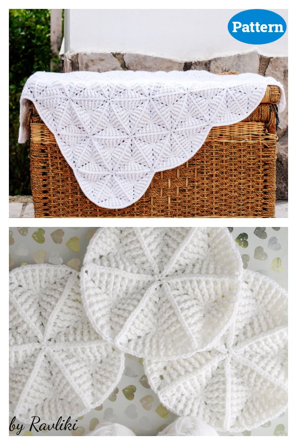 White Lily Blanket Crochet Pattern