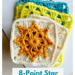 8-Point Star Granny Square Free Crochet Pattern