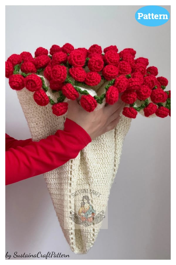 Rose Bouquet Blanket Crochet Pattern