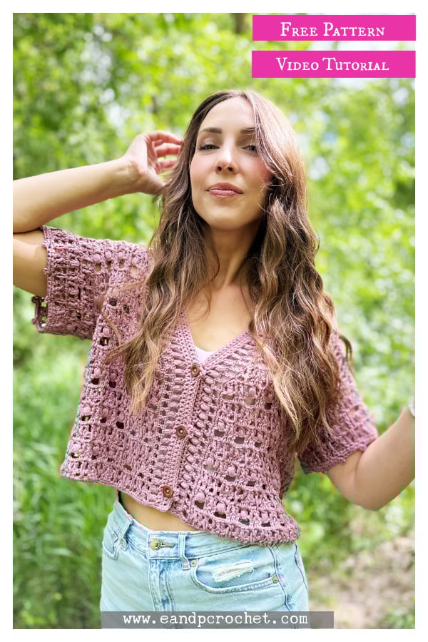 Boxy Blooms Cardigan Free Crochet Pattern