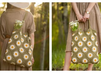 Garden Days Daisy Bag Free Crochet Pattern and Video Tutorial