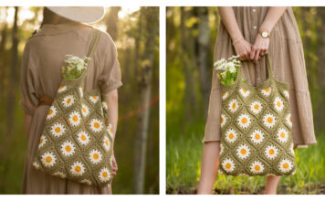 Garden Days Daisy Bag Free Crochet Pattern and Video Tutorial