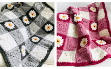 Gingham & Daisies Baby Blanket Crochet Pattern and Video Tutorial