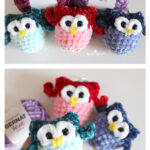 Mini Owl Keychains Free Crochet Pattern and Video Tutorial