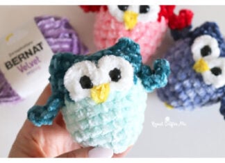 Mini Owl Keychains Free Crochet Pattern and Video Tutorial