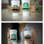 Moustache Coffee Sleeves Free Crochet Pattern