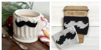 Mustache Mug Hug Free Crochet Patterns