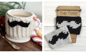 Mustache Mug Hug Free Crochet Patterns