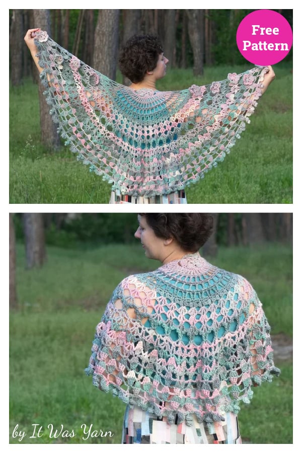 Romance Shawl Free Crochet Pattern