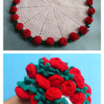 Rose Bouquet Blanket Free Crochet Pattern and Video Tutorial