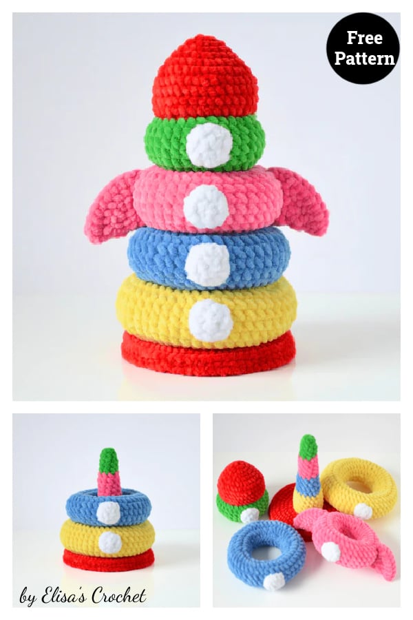 Space shuttle Stacking Toy Free Crochet Pattern