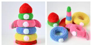 Space shuttle Stacking Toy Free Crochet Pattern