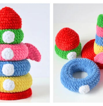 Space shuttle Stacking Toy Free Crochet Pattern