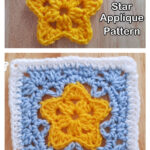 Star At The Centre Granny Square Crochet Pattern